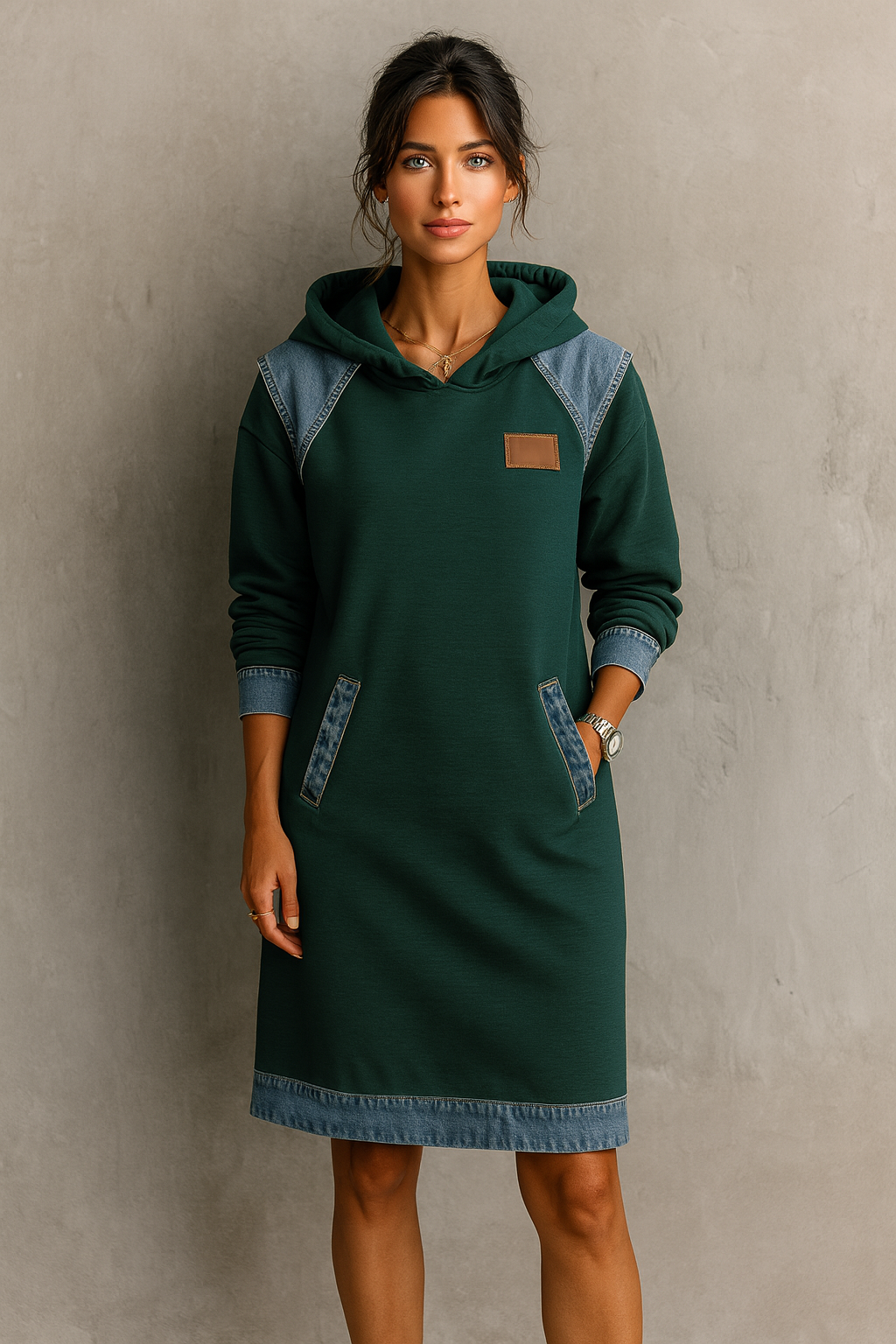 SIERRA HOODED CASUAL DRESS