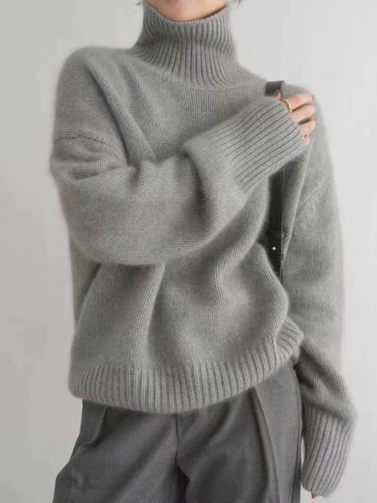 ISABELLA CASHMERE HIGH-NECK SWEATER