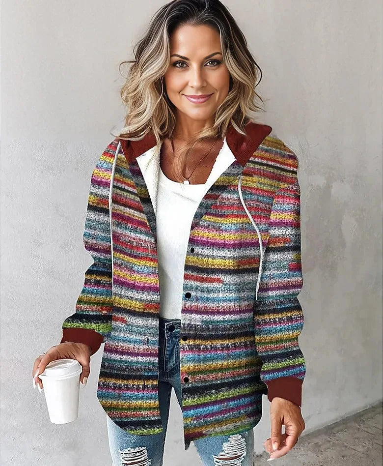 HIGHLAND PLAID HOODED COAT