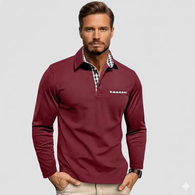 CALVERTON LONG-SLEEVE POLO